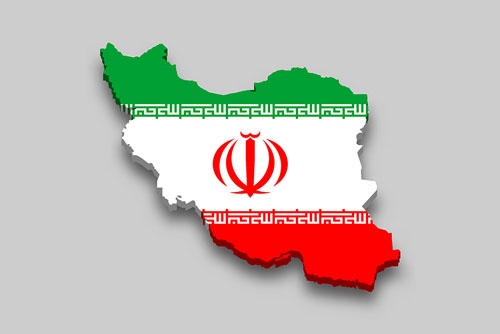 دانلود وکتور نقشه و پرچم ایزومتریک سه بعدی ایران با پرچم ایران لایه باز